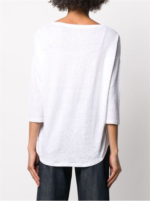 T-shirt donna Majestic Filatures collo barca bianca MAJESTIC FILATURES | E26M011FTS144001